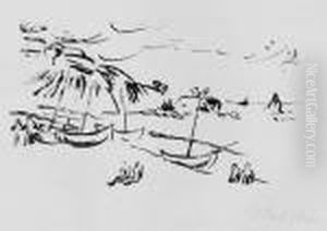 Reisebilder 26 (am Ufer) by Hermann Max Pechstein