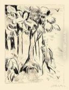 "yali V (das Madchen Auf Der
Flucht)" / "yali Vi (das Madchen Mit Den Vogeln)" / "yali Viii (das
Weisse Weib Mit Den Farbigen Kindern)" by Hermann Max Pechstein