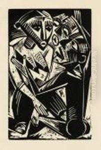 Weib Vom Manne Begehrt by Hermann Max Pechstein