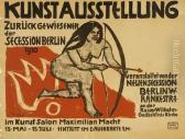 "plakat Kunstausstellung
Zuruckgewiesener Der Secession Berlin, Veranstaltet Von Der Neuen
Secession (15. Mai - 15. Juli 1910)" - view 1