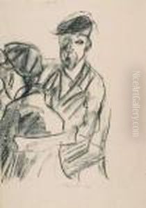 Beim Schnaps Ii. by Hermann Max Pechstein