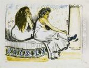 Im Harem. 1909 by Hermann Max Pechstein