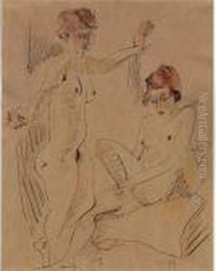 Zwei Akte (two Nudes) by Hermann Max Pechstein