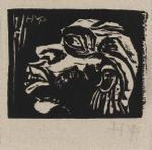 "maske". by Hermann Max Pechstein