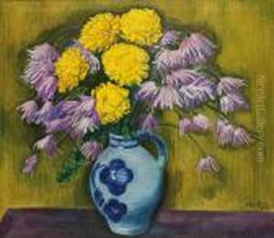 Chrysanthemen by Hermann Max Pechstein