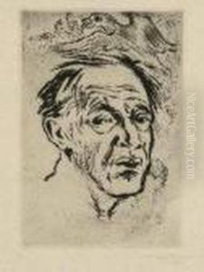 Selbstbildnis. 1948 by Hermann Max Pechstein