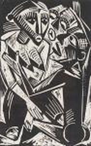 Weib Vom Manne Begehrt by Hermann Max Pechstein