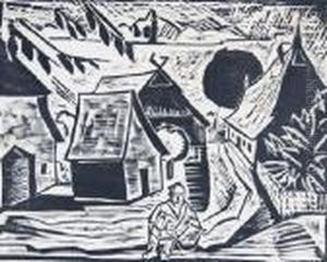 Ein Dorf (the Village) by Hermann Max Pechstein