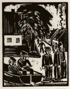 Fischer Am Ufer by Hermann Max Pechstein
