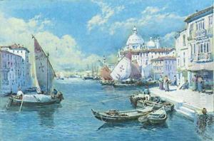 The Grand Canal with Santa Maria della Salute beyond by Charles Rowbotham