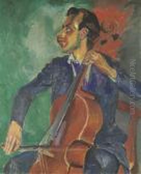 Cellospieler (professor Dr Erwin Freundlich) - view 1