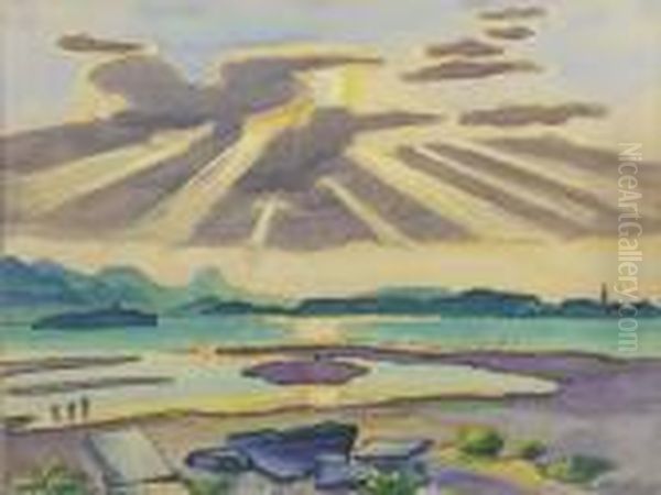 Chiemseelandschaft. 1957. (chemisee Landscape) - view 1