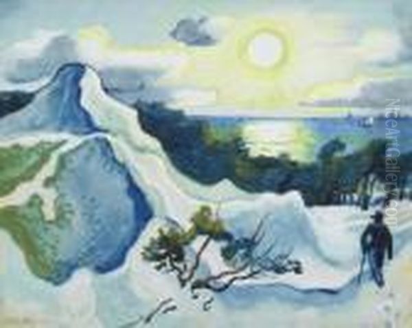Wanderer In Den Dunen. 1933. (walker In The Dunes) - view 1