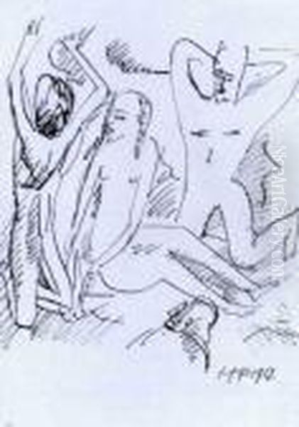 Drei Badende - view 1
