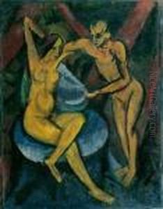 Unbekleidetes Liebespaar by Hermann Max Pechstein