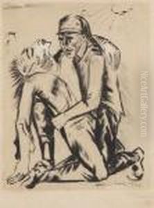 Die Erste Hilfe. by Hermann Max Pechstein