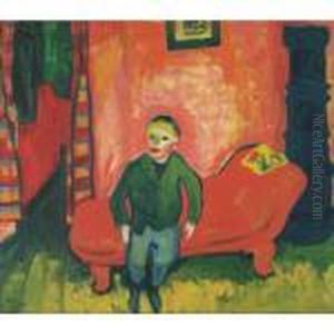 Knabe Am Sofa (boy On A Sofa) by Hermann Max Pechstein