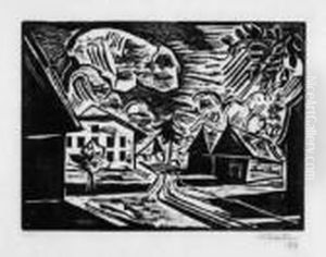 Dorfstrase by Hermann Max Pechstein