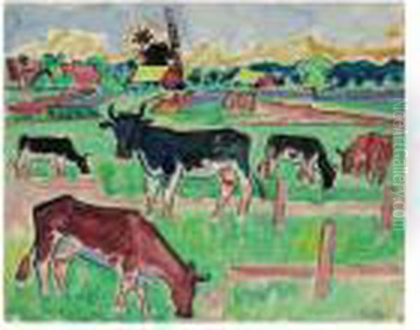 Kuhe Auf Der Weide (cows In The Meadow) - view 1