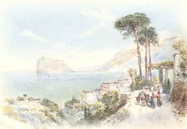 Peasants conversing on the Italian coast (one illustrated) - view 1