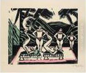 Akrobaten Iii (k. H137) by Hermann Max Pechstein
