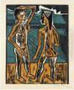 Zwiesprache (k. H228) by Hermann Max Pechstein