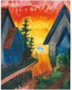 Sonnenuntergang (sunset) by Hermann Max Pechstein