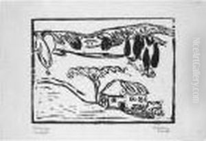 Italienische Landschaft (kruger H.56) by Hermann Max Pechstein