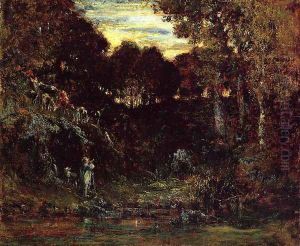 Cows Returning from the Mountainside by Theodore Rousseau
