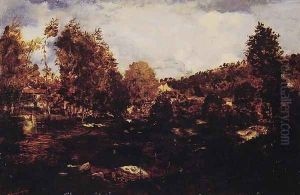 Study of the Marshes of Tiffauge in Vendee by Theodore Rousseau