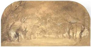 L'allee de chataigniers by Theodore Rousseau
