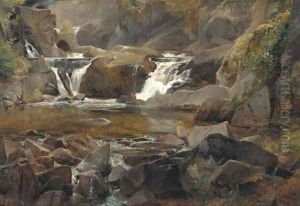 Torrent en Auvergne et retenue