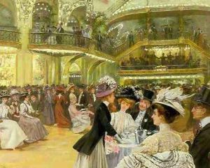 The Moulin Rouge, Paris by Jean Andre Rixens
