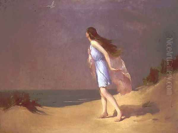 Girl on the beach - view 1