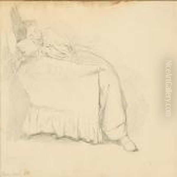An Italian Woman Sleeps In A Chair - view 1