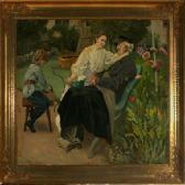 The Painters Family In The Garden - view 1