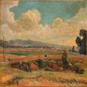 Udsigt Mod Gjern Bakker I Gudenaadalen by Viggo Christian Frederick Pedersen