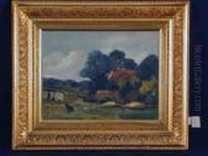 Landschaft Mit E. Fohlen by Viggo Christian Frederick Pedersen