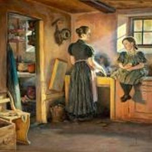 A Mother And Herdaughter In The Kitchen
