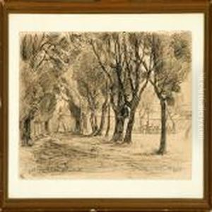 Scenery From A The Borghese Park Plus A Forest Scene by Viggo Christian Frederick Pedersen