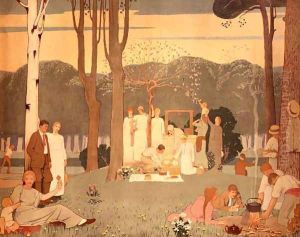 Picnic Scene by Frederick Cayley Robinson