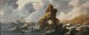 Seesturm An Der Kuste by Bonaventura, the Elder Peeters