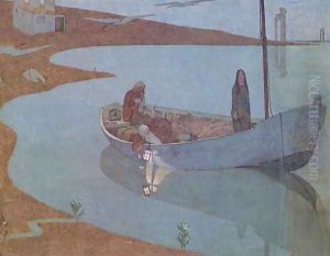 To Pastures New by Frederick Cayley Robinson