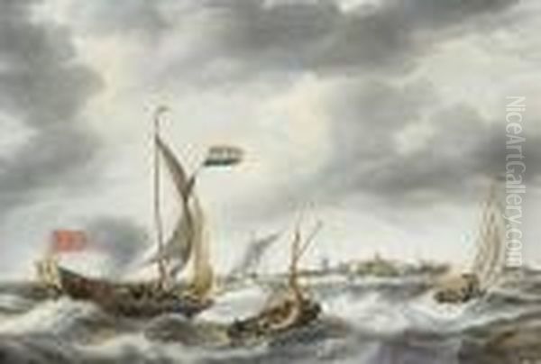 A Royal Barge Off The Coast Of Vlissingen - view 1