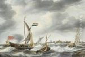 A Royal Barge Off The Coast Of Vlissingen