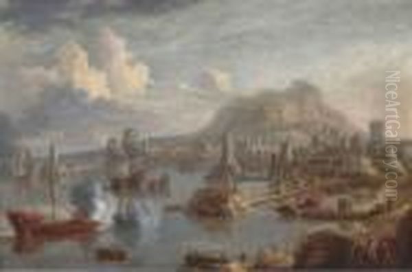 A Capriccio Coastal View Of A Mediterranean Harbour - view 1