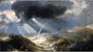 The Great Flood, With Noah's Ark Atop Mount Ararat by Bonaventura, the Elder Peeters