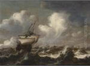 Shipping At Sea In A Light Breeze