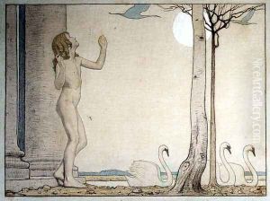 The Bluebird, 1911 2 by Frederick Cayley Robinson