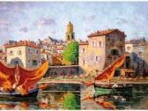 Le Port - Saint Tropez by Auguste Pegurier